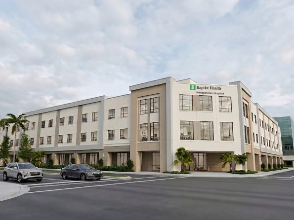 Baptist Health Rehabilitation Hospital in South Miami, developed by Anchor Health Properties with Baptist Health South Florida and Lifepoint Rehabilitation, is the newly completed 100,000-square-foot inpatient rehabilitation facility featured in the article.