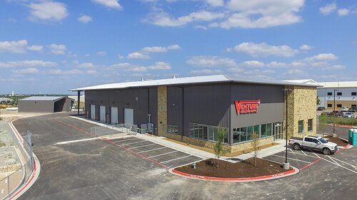An industrial facility in Austin illustrates the type of infill industrial outdoor storage asset Brennan Investment Group acquired at 16445 N. I-35 and 13419 Immanuel Road.