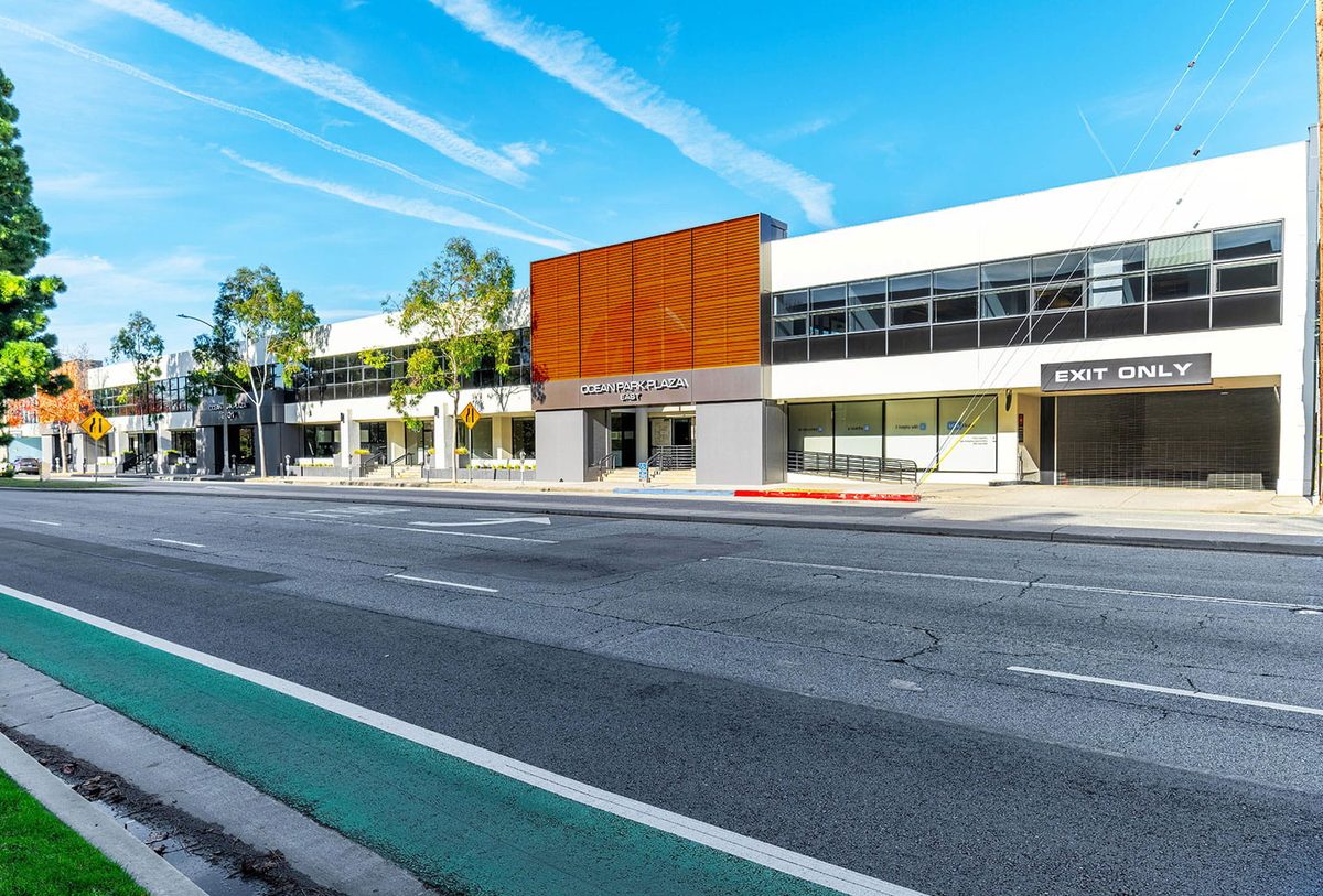 Ocean Park Plaza, 2701 Ocean Park Boulevard in Santa Monica, the two-story, 100,700-square-foot office and medical building Colliers brokered the all-cash sale of to an undisclosed co-educational school that plans to relocate and establish a new campus, shown here after roughly $8 million in capital improvements.