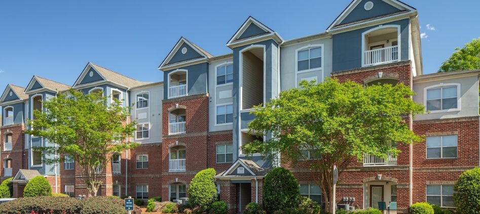 The Asher at Sugarloaf, a garden-style multifamily community in Lawrenceville, Ga., acquired by Elmington Residential for $55 million with equity from American South Capital Partners.