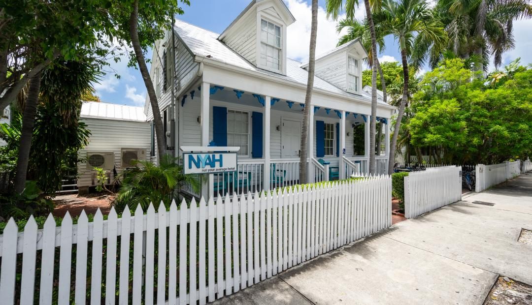 The NYAH Key West boutique hotel in Key West's Historic Old Town, identified by its signage, is the 35-room property acquired by GBX Group.