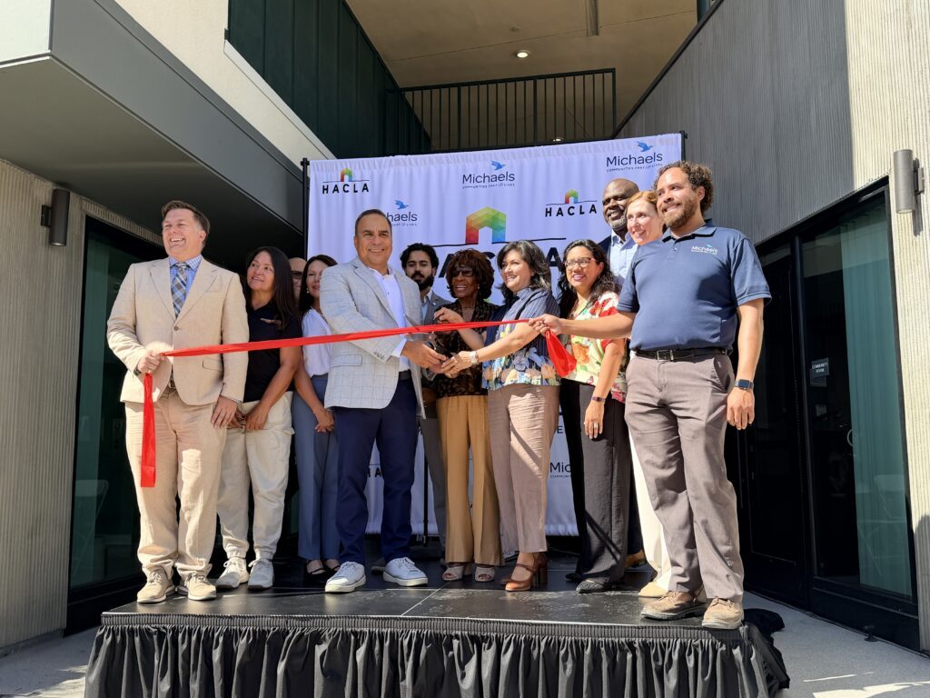 HACLA, The Michaels Organization and community leaders celebrate the grand opening of Mariposa at Jordan Downs, the 75-unit affordable and market-rate housing development in Watts.