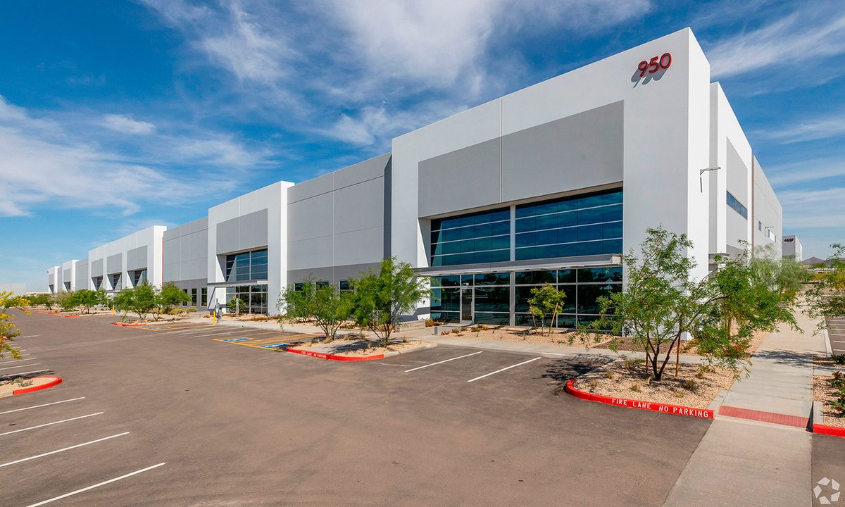 The 950 West Rose Garden Lane warehouse in Phoenix's Deer Valley submarket, leased by Kidder Mathews on behalf of Marketech International Corporation to support TSMC's Phoenix operations.