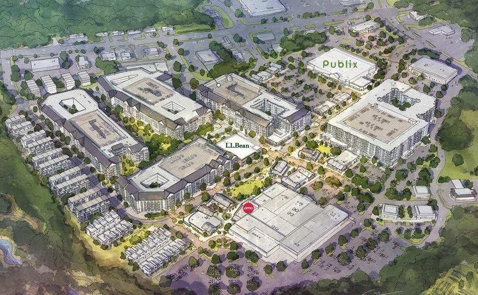 The Lulah Hills master plan shows the planned location of Ellory House within the 78-acre redevelopment of the former North DeKalb Mall in Decatur, Georgia.