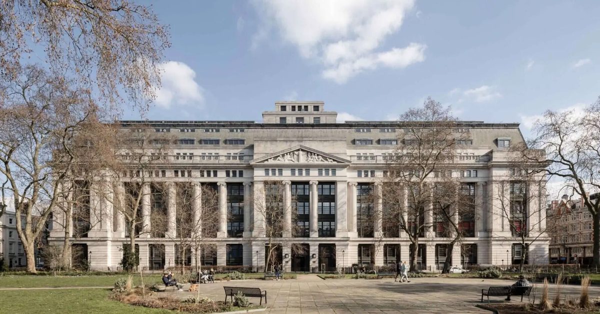 Victoria House in London's Bloomsbury district, where Syncona Investment Management Ltd has signed a lease and joined the life sciences community developed by Oxford Properties Group and Pioneer Group.