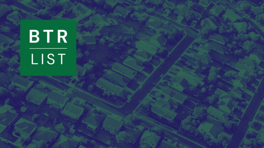 An aerial graphic highlighting the build-to-rent sector, relevant to Topaz Capital Group’s launch of its $120 million Topaz BTR acquisition platform across Florida and the Carolinas.